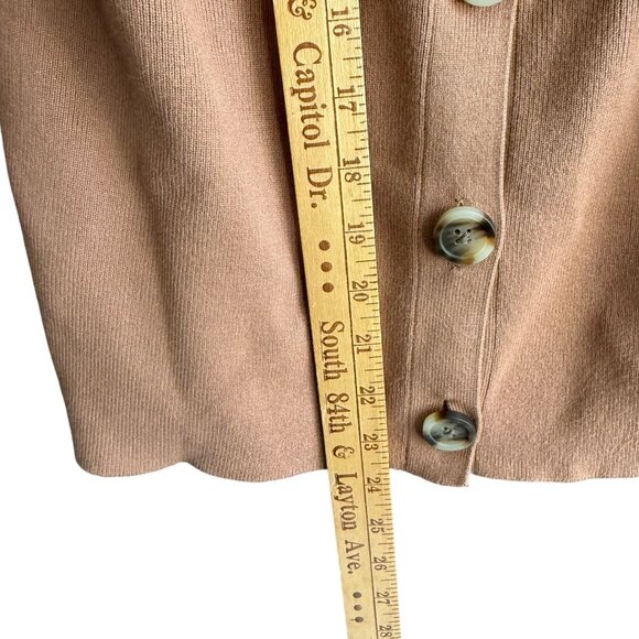 Madewell Ribbed Knit Langley Button Front Cardigan Sweater Women's XL Brown - Picture 4 of 9